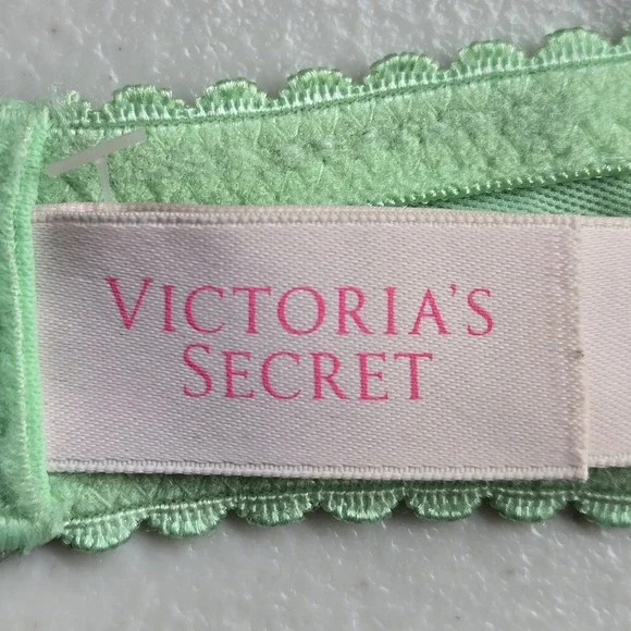 Victoria's Secret Women Bra 32B Green Floral Push Up Pigeonnant Underwired Lace - Picture 6 of 15